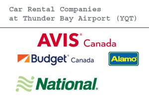 Car Rental Thunder Bay Airport YQT, Ontario, Canada